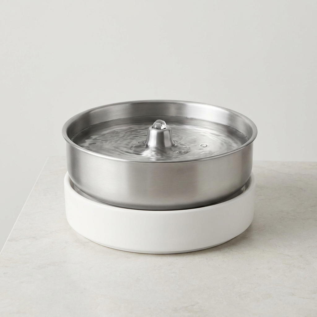 Pawlio HydraFlow stainless steel cat water fountain